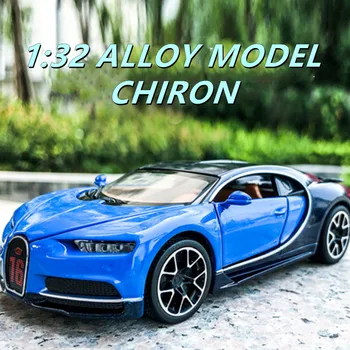 1:32 Bugatti Chiron Liga De Desportos De Modelo De Carro Diecast De Metal Veículos De Brinquedo De Modelo De Carro De Coleta De Simulação De Alta Dom Crianças Garagem Kit