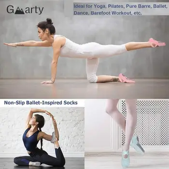 1 Par Respirável, Anti-fricção Mulheres Yoga Meias de Silicone antiderrapante Pilates Respirável Esportes de Dança Meias Chinelos Mulheres