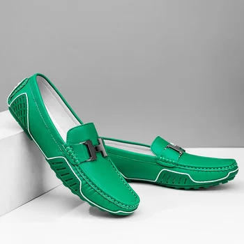 2023 Homens Novos Sapatos de marcas de Luxo masculinos de Alta Qualidade em Couro Genuíno Sapatos de Tamanho Grande 48 Casual Sapatos para Homens Condução Sapatos