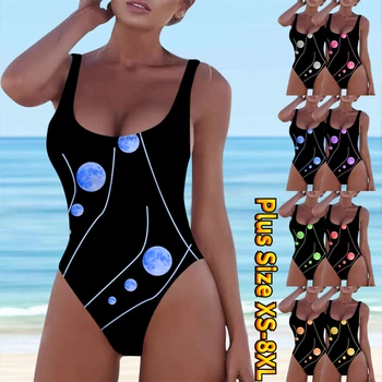 2023 Verão Sexy Swimwear Moda de Férias de moda praia Grande Tamanho estampa Floral Bodysuit roupa de Banho Nova Mulher Um Maiô de Peça 8XL