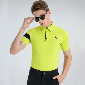 2023 Vestuário de Golfe VONZONE de Verão de Novo os Homens de Golfe T-shirt de Secagem Rápida Moda Painel de Esportes de Manga Curta de Alta Qualidade