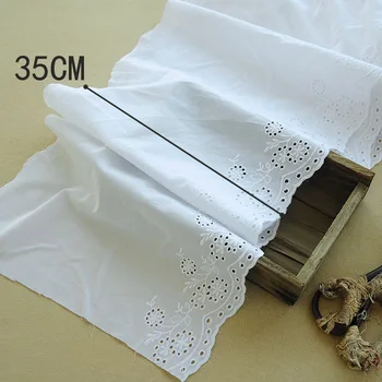 5Meters Ocos Bordado Floral de Algodão Branco, Laço de Fita de Têxteis Lar DIY Artesanatos em Tecido de Alta Qualidade do Laço de Fita