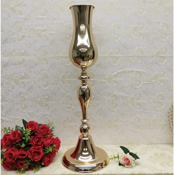 8pcs)de Metal Ouro Stand de Flores para Casamentos Tabela de Central de Casamento Decoração Material de Vaso de Flor