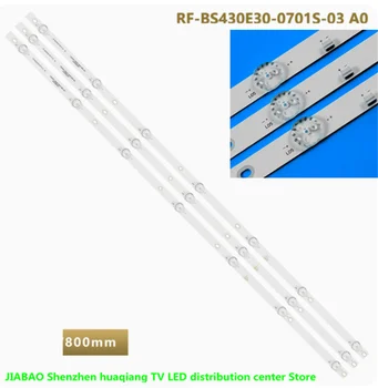 A retroiluminação LED strip PARA RF-BS430E30-0701S-03 A0 HYUNDAI H-LED43ES5004 2Y6205H4 80CM 7LED 6V 100%NOVO