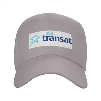 Air Transat de Qualidade Superior Logotipo de Jeans, boné boné chapéu de Malha
