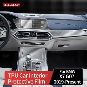 Auto-Cura Interior do Carro Console Central Engrenagem Painel de TPU Película de Proteção de Pintura Para a BMW X7 2020 2021 2022 G07 M50i M50d
