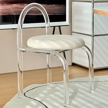 Cadeiras em acrílico transparente a mobília do quarto de acrílico Transparente cadeiras casual de luxo de jantar Nórdicos simplicidade