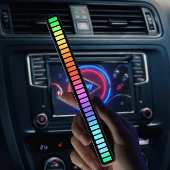 Carro de 32 LED RGB de Voz Ativado Ritmo de Luz Acessórios para Nissan Teana X-Trail Qashqai Livina Sylphy Tiida Ensolarado de Março de Murano