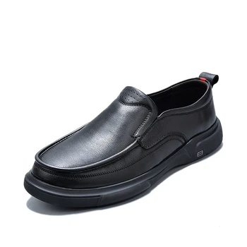 Confortáveis Sapatos de Vestido Casual Vida Diária Sapatos de Couro para homens Homem de Couro de Vaca Slip ons Confortável Negócio de sapatos de Vestido de Homem M3528