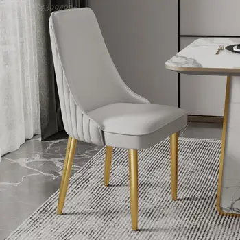 Cozinha de ouro Moderno Bar de couro Cadeiras de Jantar de Luxo Cômoda de Lazer Design de quarto de Cadeiras de Sala de estar Cadeiras mobiliário nórdico