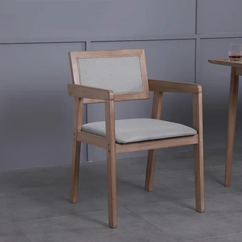 Designer de Móveis, Cadeiras de Jantar Nórdicos Salão Moderno Escritório de Braço de Cadeira de Jantar de Madeira Ergonômico cadeiras para pequenos espaços Nordicas Mobiliário de Varanda GG