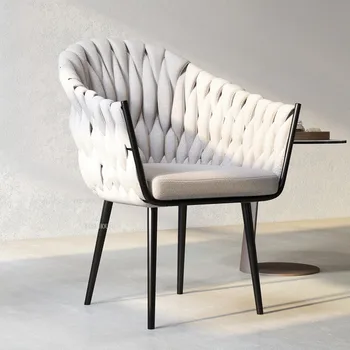 Designer italiano Jantar Tecido de Cadeiras de Encosto da Poltrona Casa Sala de estar Mobiliário Nórdico, Varanda e sofá poltrona MC
