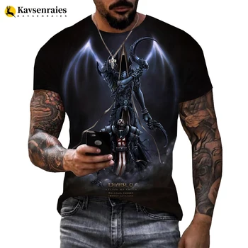 Diablo 3 Reaper da Alma T-Shirt dos Homens/mulheres 3D Impresso T-shirts Casual Estilo Harajuku Tshirt Streetwear Tops Dropshipping 6XL