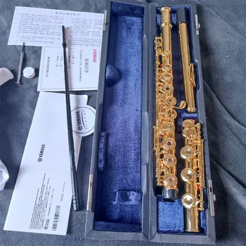 Feitos no Japão, Flauta Profissional de Cuproníquel Abertura Tecla C 17 Buraco Flauta de Ouro 18k Chapeado Instrumentos Musicais Com Caso