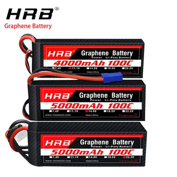 HRB Grafeno Batery 2S 3S 4S 5S 6S RC Lipo Bateria 1300mah 1500mah bateria 2200mah de 3300mah 4000mah 5000mah 6000mah 7000mah 100C Bateria