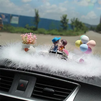 Kawaii Moda A Decoração Do Carro Engraçado Casais Cartoon Diamante Casamento Carro Automático Interior, As Mulheres Cor-De-Rosa Dashboard Ornamentos Acessórios
