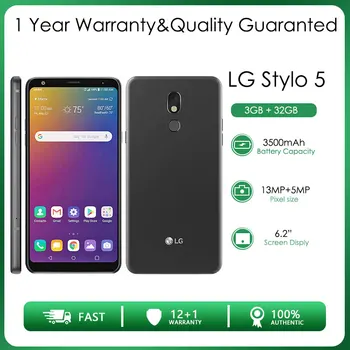 LG Stylo 5/Q720 Remodelado Desbloqueado 32GB 3GB de RAM, Câmera Traseira de 13MP 6.2