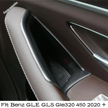 Lapetus do Lado do Puxador da Porta apoio de Braço Tipo de Armazenamento de Caixa de 2PCS Para a Mercedes-Benz GLE GLS Gle320 450 2020 2021 Preto Interior de Peças