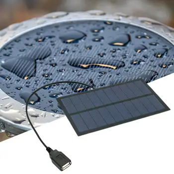 Mini Painel Solar de USB Dispositivos USB Estação de Energia Gerador de Telefone de Alta Eficiência 2W Célula Solar para Atividades ao ar livre, Caminhadas