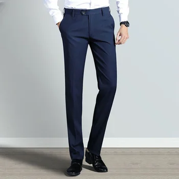 Moda Homem de Negócios Calças Calças de Homens Calças de Homens Vestuário Casual, Vestido Formal Sociais Mens de Terno Elegante Trabalho Magro Calças A014