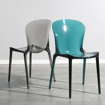 Nordic Acrílico de Jantar Cadeiras Design Moderno, Transparente Pousio Cadeiras de Jantar Simples Vaidade Muebles Hogar Salão de Móveis de QF50DC