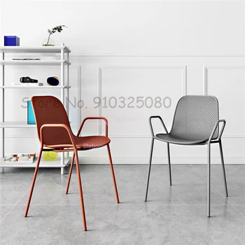 Nordic Cadeira De Jantar Móveis De Cozinha De Jantar Com Cadeiras, Poltrona De Plástico, Ferro De Engomar Casa Encosto Casual Casa Simples Cadeira