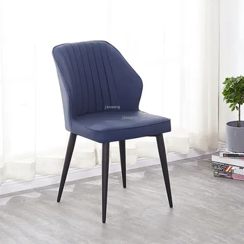 Nordic Cadeiras de Jantar Criativo Sólidos de Madeira de Alta Móveis de Cozinha Cadeira de Jantar Moderna e Simples, de Lazer, de Couro, Encosto de Cadeira de TG