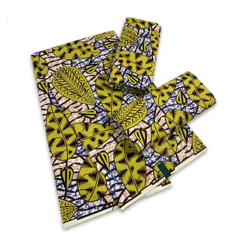 Novo 100% Algodão de Alta Qualidade Africano de Impressão a Cera Tecido 6yards Tissu Pagne Garantido Verdadeiro Ancara Batik Nigéria Estilo YG307-1