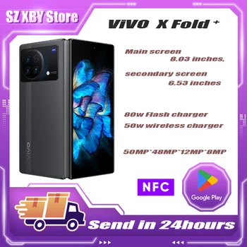 Novo Original VIVO X Dobra + Plus 5G de Telefone Celular 8.03 polegadas AMOLED Snapdragon 8+ Gen1 4730Mah 80W Traço de Carga NFC Android 12