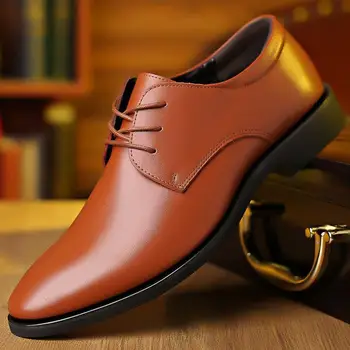 Novos homens de negócios sapatos de Couro britânico sapatos casuais macio, com solado de condução sapatos dos homens só sapatos