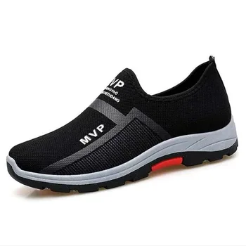 Novos sapatos masculinos tendência de malha confortável respirável casual sapatos esportivos, sapatos de lona.-226