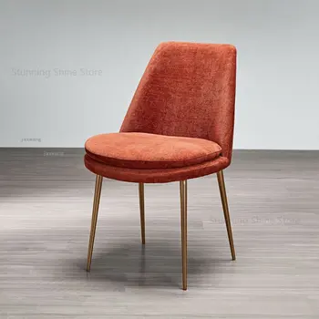 O Nordic Light Luxo Cadeira de Jantar para a Cozinha Moderna Tecido de Casa, Mobília de Sala de Jantar de Lazer do Hotel Personalização Cadeira de Jantar