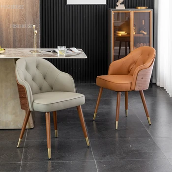 O Nordic Light Luxo de Lazer Cadeiras de Jantar Modernas Café Cadeiras para Sala de Jantar Móveis de Madeira maciça Criativo Cadeiras da Sala de Jantar