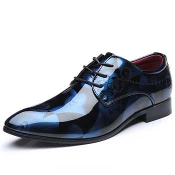 Padrão Floral Homens Formal Sapatos de Homens, Sapatos de Couro de Moda Office Sapatos de Luxo Noivo de Casamento Sapatos de Homens Sapatos Oxford