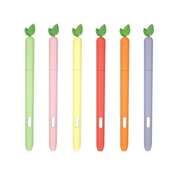 Para Galaxy Tab S7/S7 Além De Caneta Caso Vegetal Bonito De Frutas Design S6 Lite Lápis Capa Luva De Silicone Anti Queda Do Zero