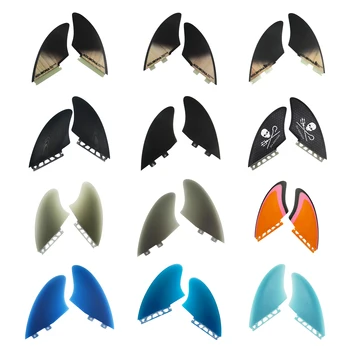 Prancha de surf Quilha Fin Conjunto Twin/Único Guias de Fibra de vidro Sólida para Durabilidade Leve e de alto Desempenho - Barbatanas de Peixe Pranchas de Surf