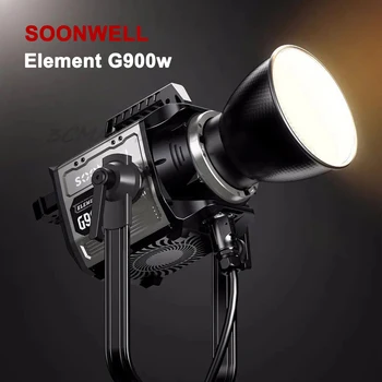 SOONWELL Elemento G900 LED Fotografia Iluminação Estroboscópica 2600K-6000K Bi-cor Impermeável 900w de saída Bowens-Montagem de Estúdio de Vídeo da Lâmpada