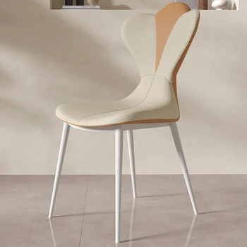 Sala De Jantar Com Designer De Cadeiras De Luxo Quarto Relaxar Chão Poltrona Branca De Volta Apoio Chaise Rotin Mobiliário Moderno