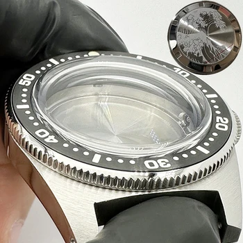 Seiko Yuanzu 62MAS Modificado Caso de Safira Pote de Tampa de Bolha Espelho Vintage Mergulho 316L de Relógio de Aço Personalizado Acessórios