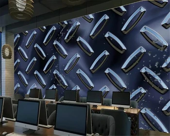beibehang papel mural de Metal textura textura de parede abstrato Internet cafe TV adesivo de parede papel de parede mural de decoração do quarto