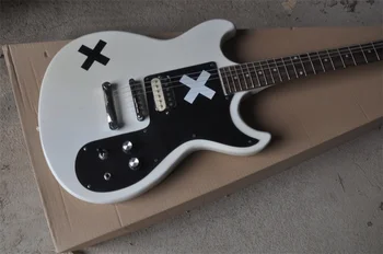 fábrica de china personalizado Branco novo Guitarras LP estilo sólido de guitarra elétrica real fotos em stock 202238